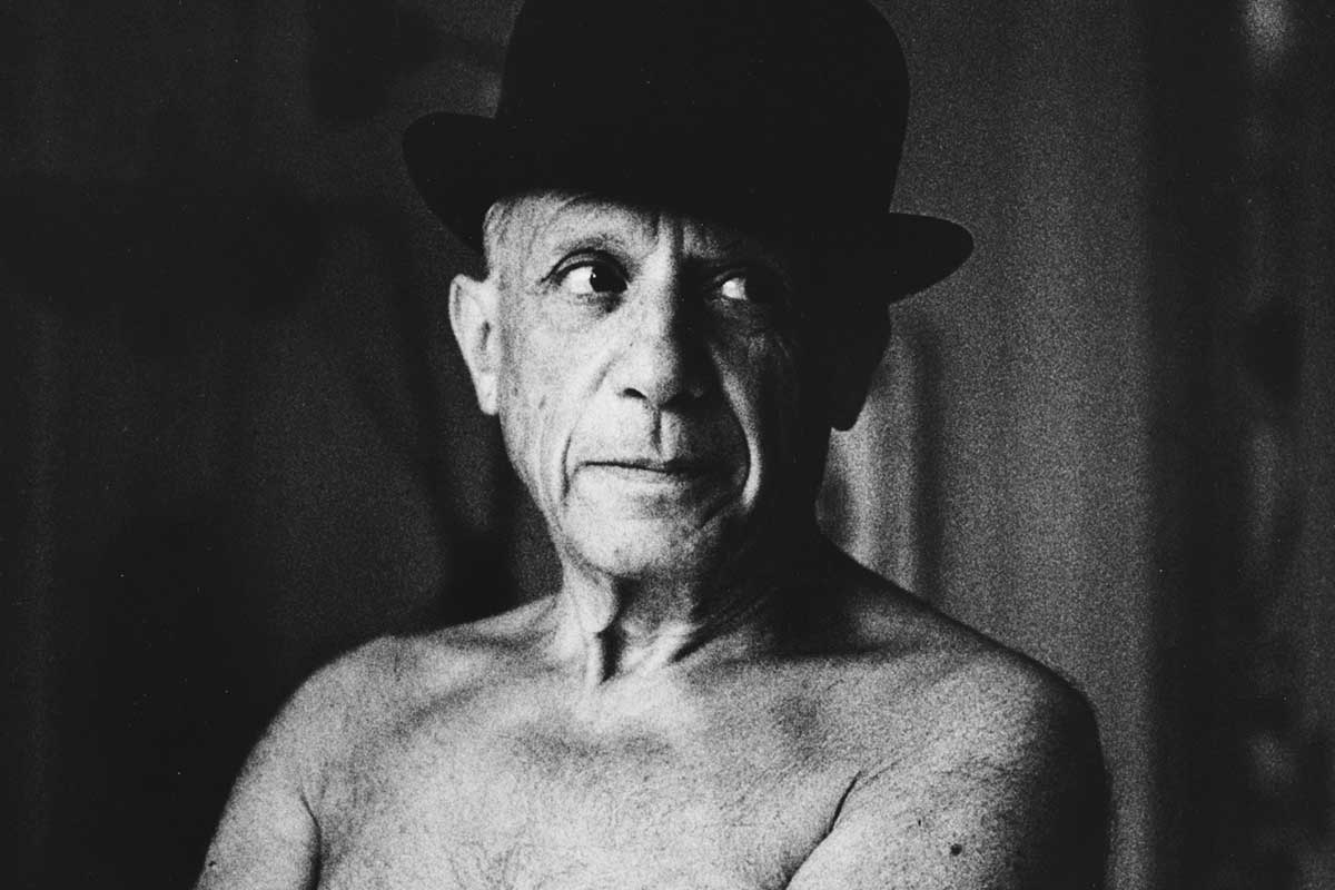 Picasso wearing his Jaeger-LeCoultre Triple Date Moonphase. The image was captured by photographer and author Edward Quinn who met the artist in 1951 and remained a friend until Picasso&rsquo;s death in 1973