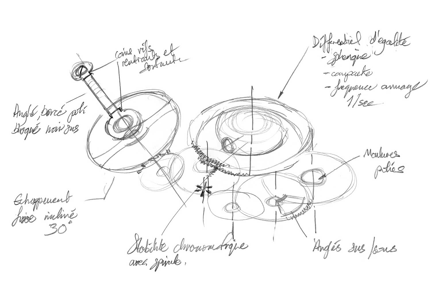 A sketch of Greubel Forsey's Différentiel d’Égalité movement