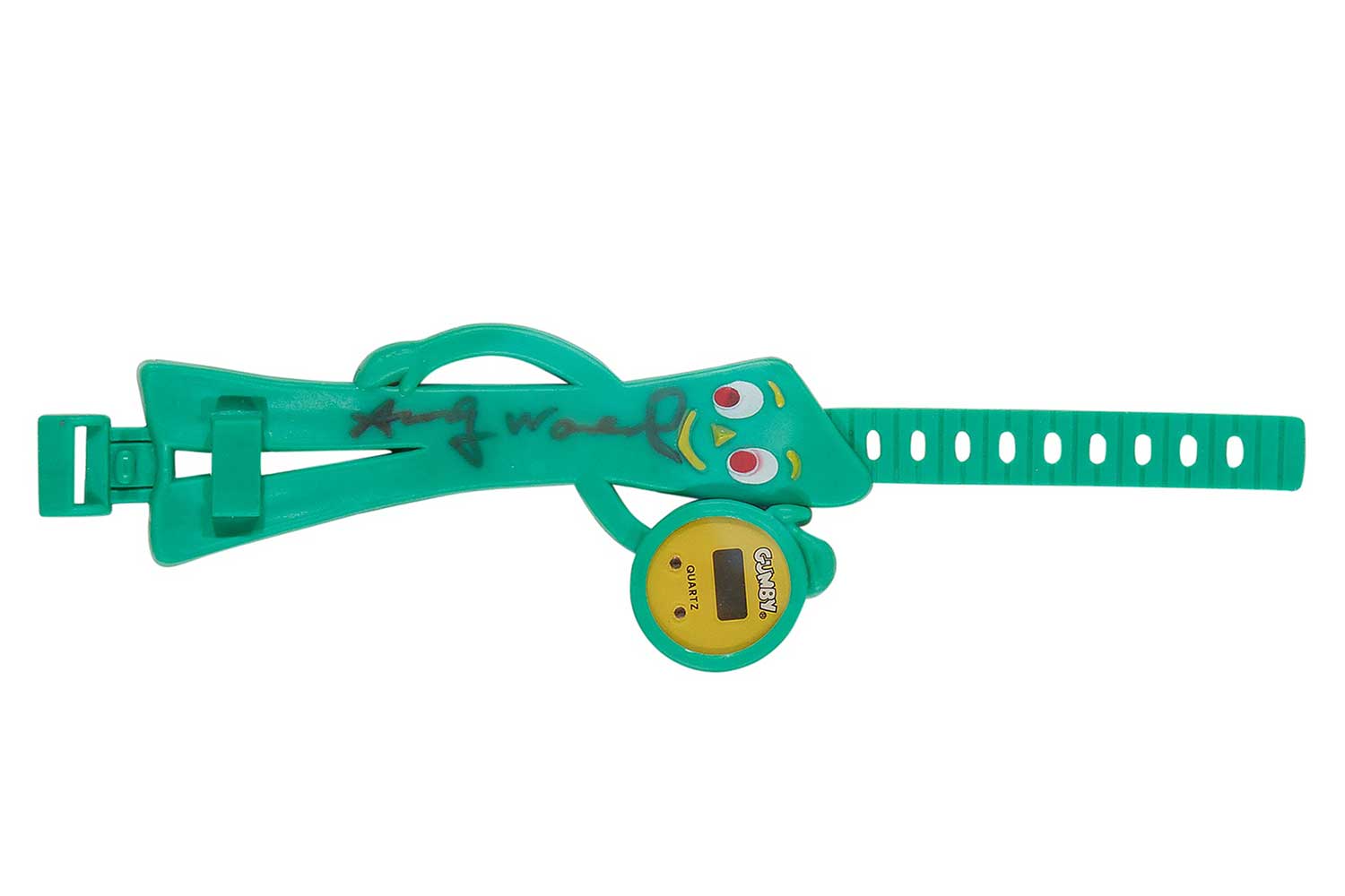 Andy Warhol signed on the Gumby watch and gifted to Keith Haring (Image: Sotheby’s)