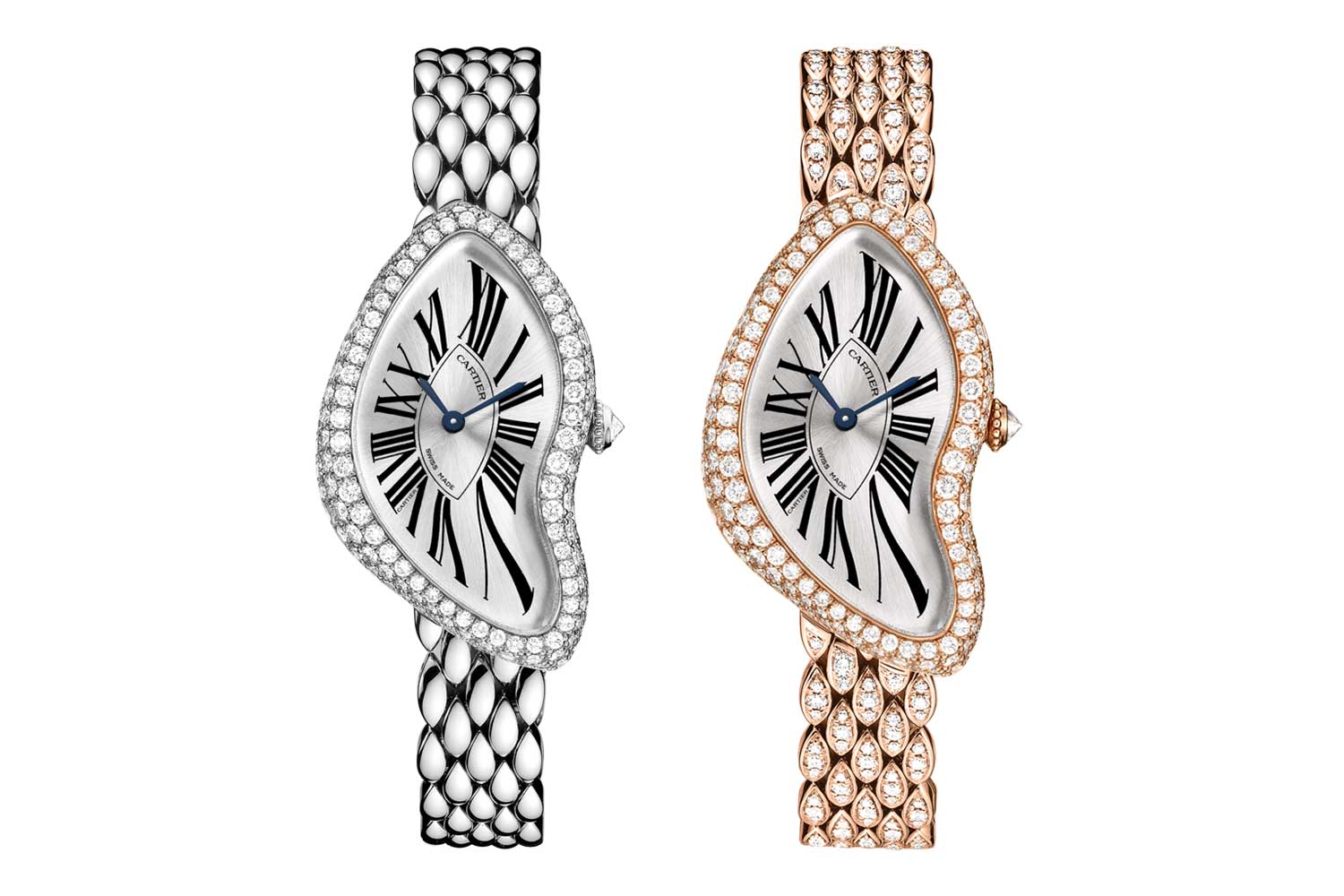 The limited edition diamond-set Crash with a tear-drop link bracelet launched in 2013 (Image: Cartier)