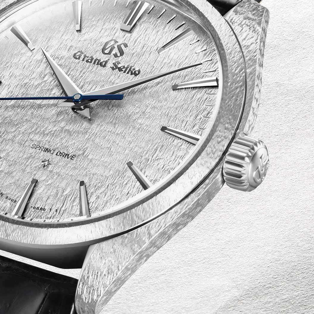 Closer look at the case side of the 2019 Grand Seiko 20th Anniversary Of Spring Drive, in platinum - limited to 30 pieces - ref. SBGZ001 (Image: Grand Seiko)