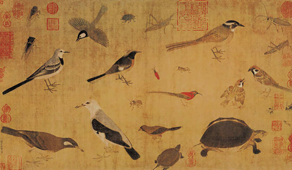 Birds By Sketching Life painted by Huang Quan (c.903&ndash;965), credit China Online Museum